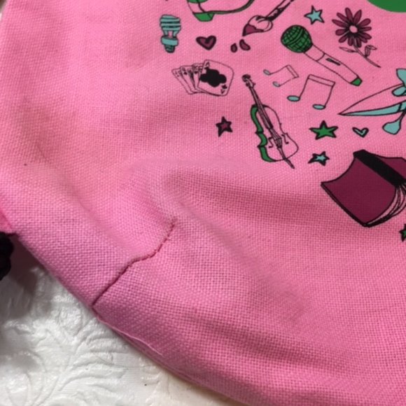 Pink Girl Scouts Sling Backpack w/ Drawstring Closure 15"x14.5" - Picture 9 of 15